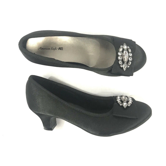 American Eagle Womens Size 2 Black Slip On High He - Picture 2 of 6